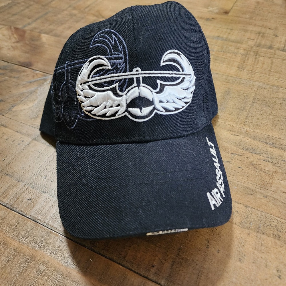 Santo Cap‎ Mens Air Assault Military Hat Black Embroidered Baseball Cap OSFA